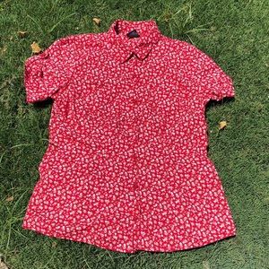 strawberry flower garden button up 🍓✨